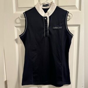 Cavallo competition sleeveless collared shirt